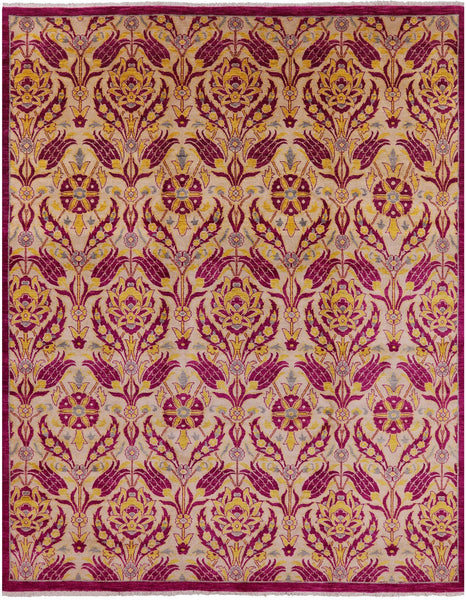 William Morris Handmade Wool Rug - 8' 2" X 10' 1" - Golden Nile