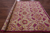 Square William Morris Hand Knotted Wool Rug - 7' 10" X 8' 3" - Golden Nile