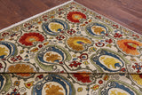William Morris Hand Knotted Wool Area Rug - 7' 11" X 16' - Golden Nile