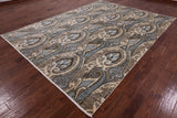 William Morris Hand Knotted Wool Rug - 7' 11" X 10' 7" - Golden Nile
