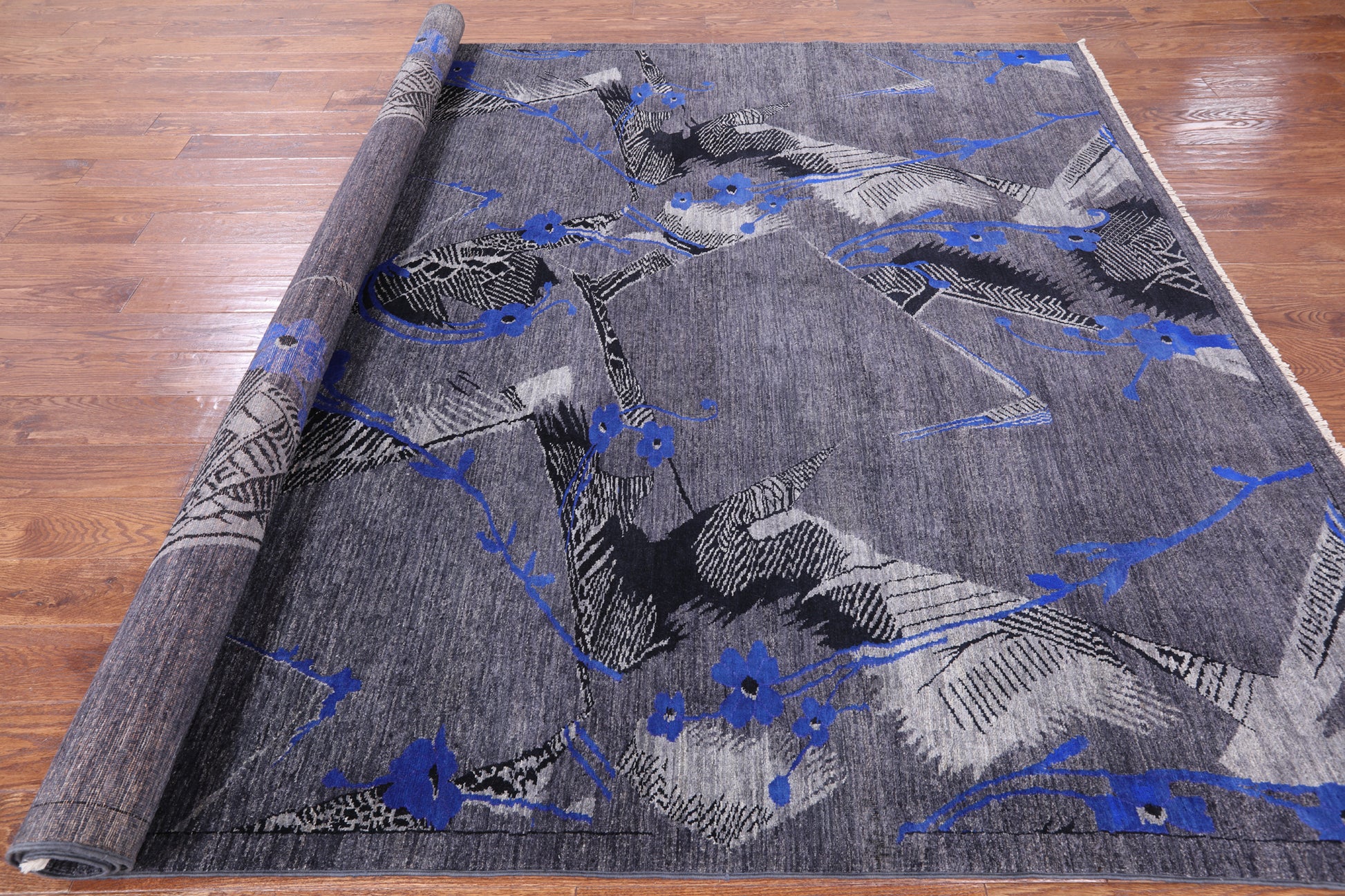 William Morris Handmade Wool Rug - 8' 0" X 10' 0" - Golden Nile