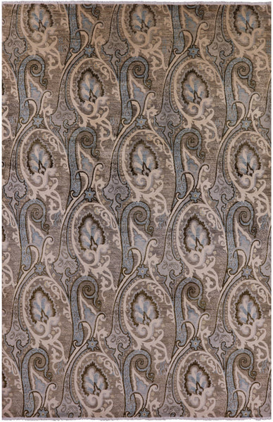 William Morris Handmade Wool Rug - 8' 1" X 12' 6" - Golden Nile