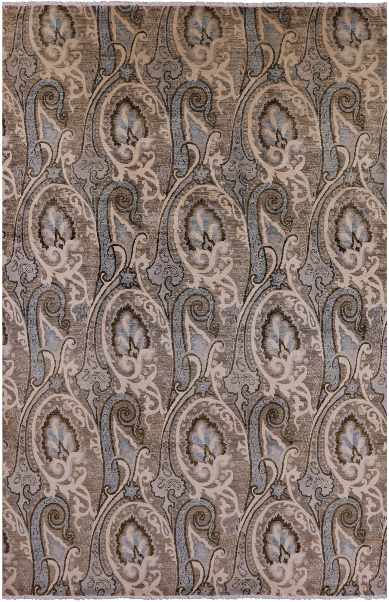 William Morris Handmade Wool Rug - 8' 1" X 12' 6" - Golden Nile