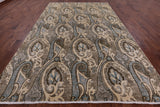 William Morris Handmade Wool Rug - 8' 1" X 12' 6" - Golden Nile