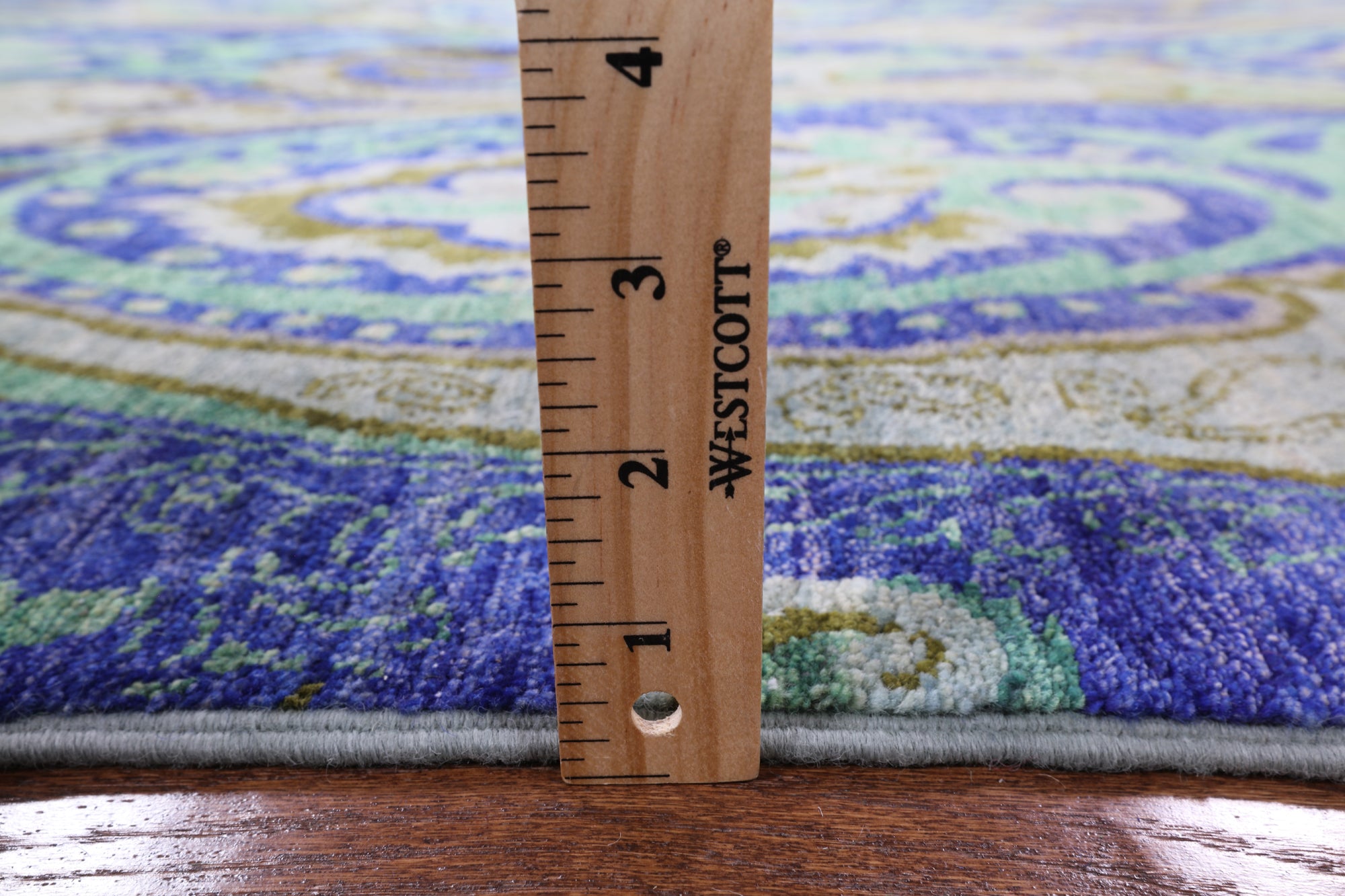 Square William Morris Hand Knotted Wool Rug - 7' 10 X 8' 4 - Golden Nile