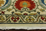 8 x 15 Oriental Suzani Hand Knotted Rug - Golden Nile