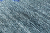 Green William Morris Hand Knotted Wool Rug - 6' 1" X 9' 7" - Golden Nile
