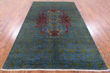 William Morris Handmade Wool Rug - 6' 0" X 9' 3" - Golden Nile