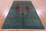 William Morris Handmade Wool Rug - 6' 0" X 9' 3" - Golden Nile