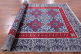 Grey William Morris Handmade Wool Rug - 6' 2" X 9' 1" - Golden Nile