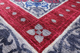 Grey William Morris Handmade Wool Rug - 6' 2" X 9' 1" - Golden Nile