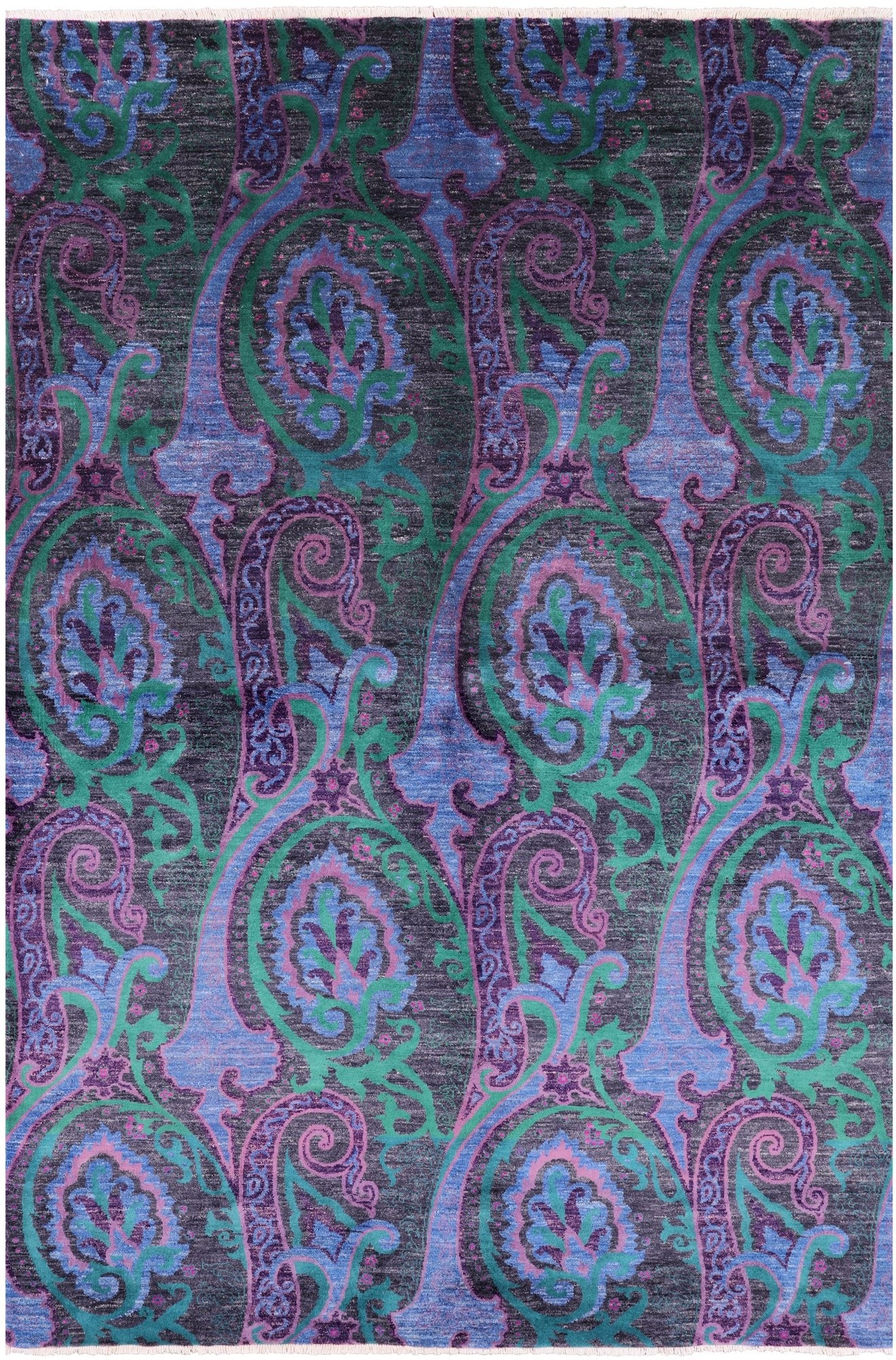 William Morris Handmade Wool Rug - 6' 0" X 9' 0" - Golden Nile