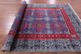 Grey William Morris Handmade Wool Rug - 5' 11" X 8' 9" - Golden Nile