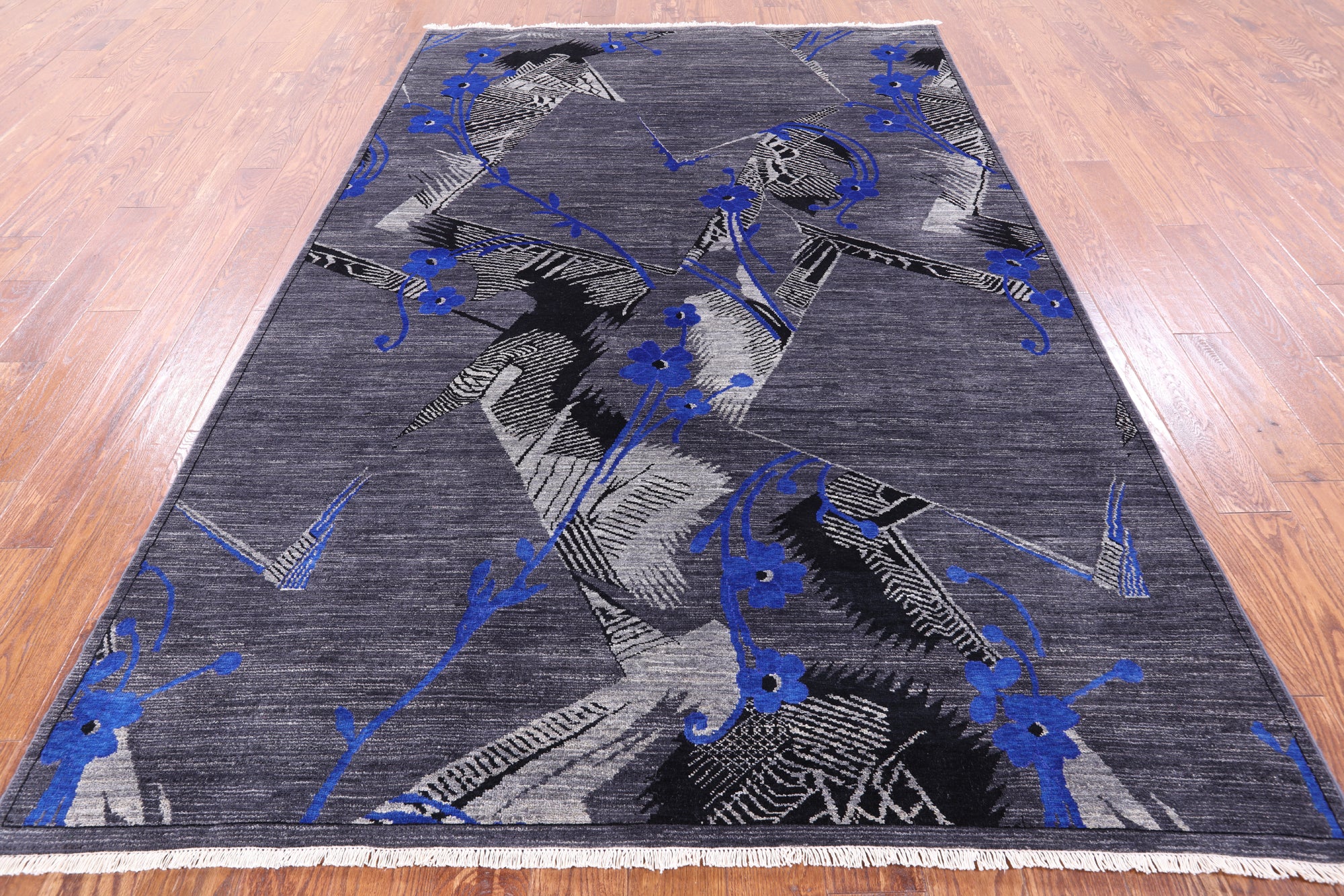 William Morris Hand Knotted Wool Rug - 6' 0" X 9' 0" - Golden Nile