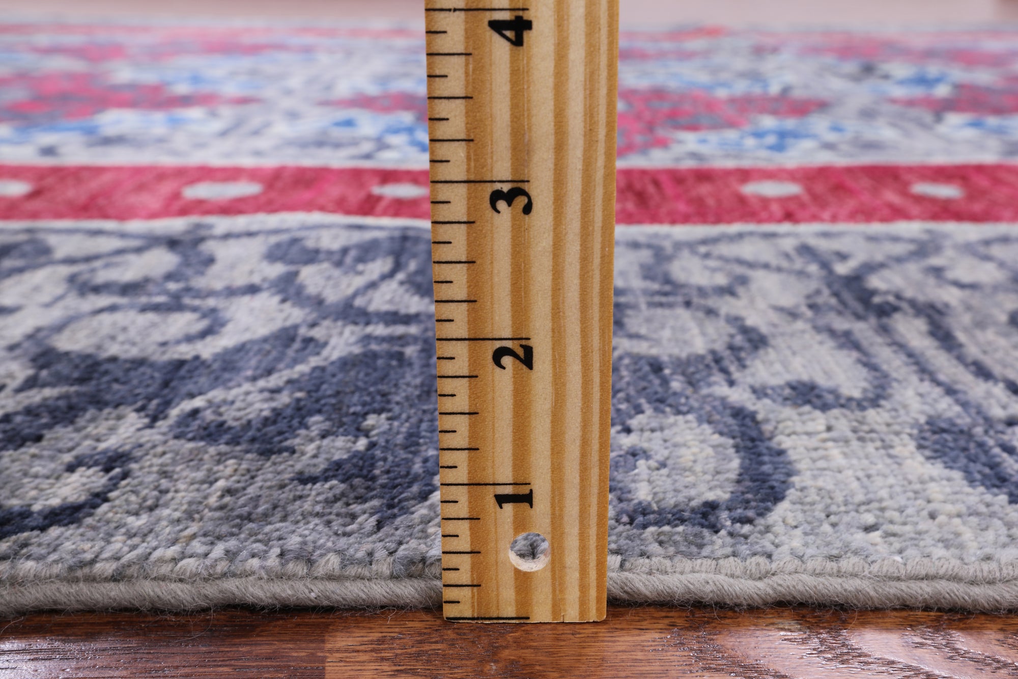 Grey William Morris Hand Knotted Wool Rug - 6' 0" X 11' 2" - Golden Nile