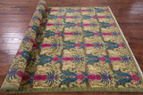 William Morris Handmade Wool Area Rug - 6' 1" X 9' 2" - Golden Nile
