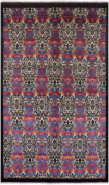 William Morris Hand Knotted Wool Rug - 5' 8" X 9' 5" - Golden Nile