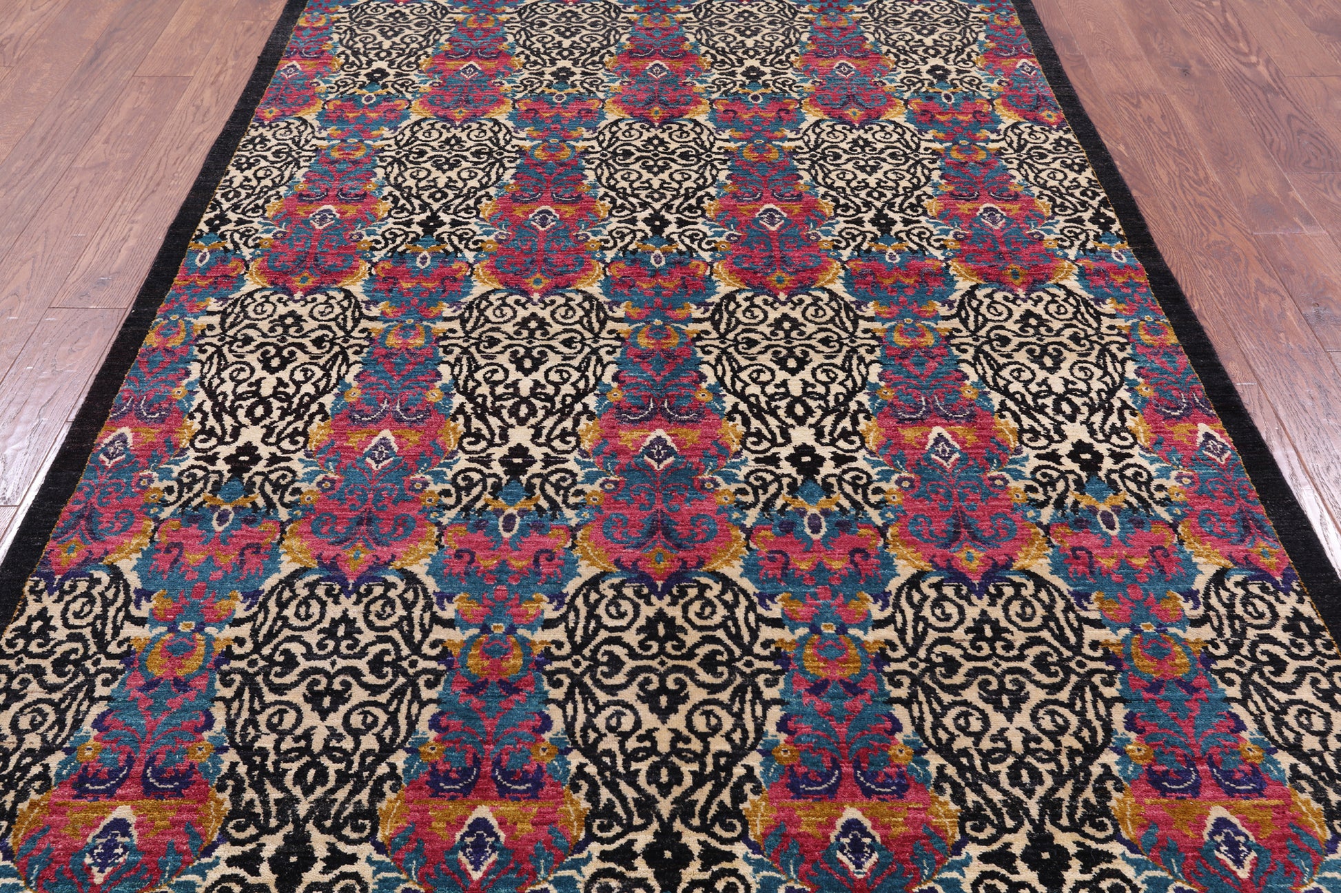 William Morris Hand Knotted Wool Rug - 5' 8" X 9' 5" - Golden Nile