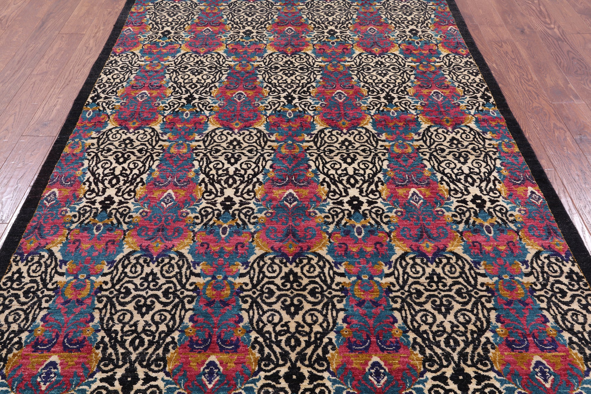 William Morris Hand Knotted Wool Rug - 5' 8" X 9' 5" - Golden Nile