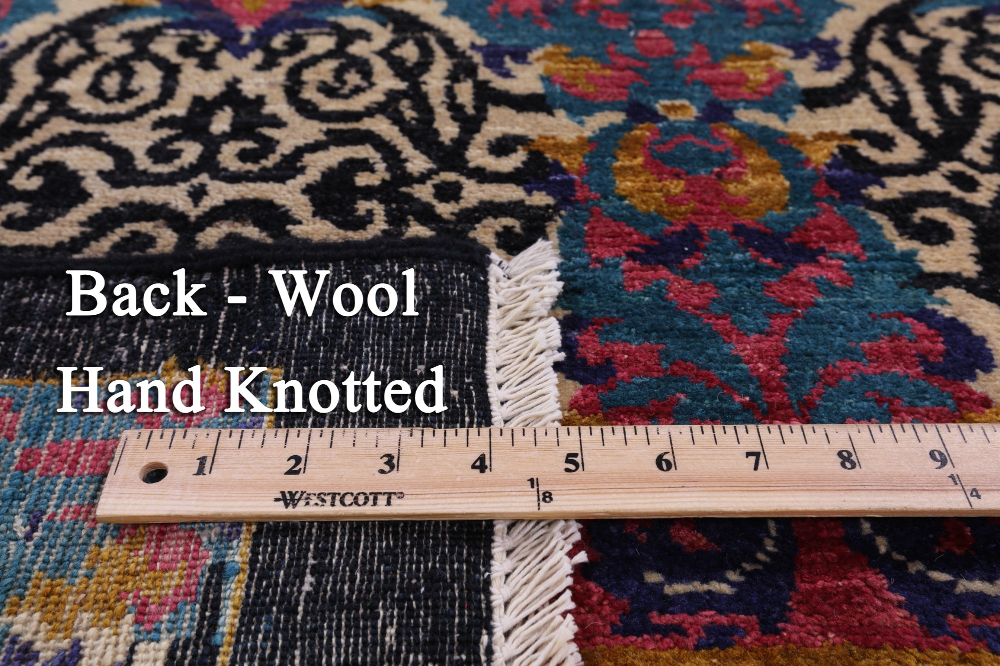 William Morris Hand Knotted Wool Rug - 5' 8" X 9' 5" - Golden Nile