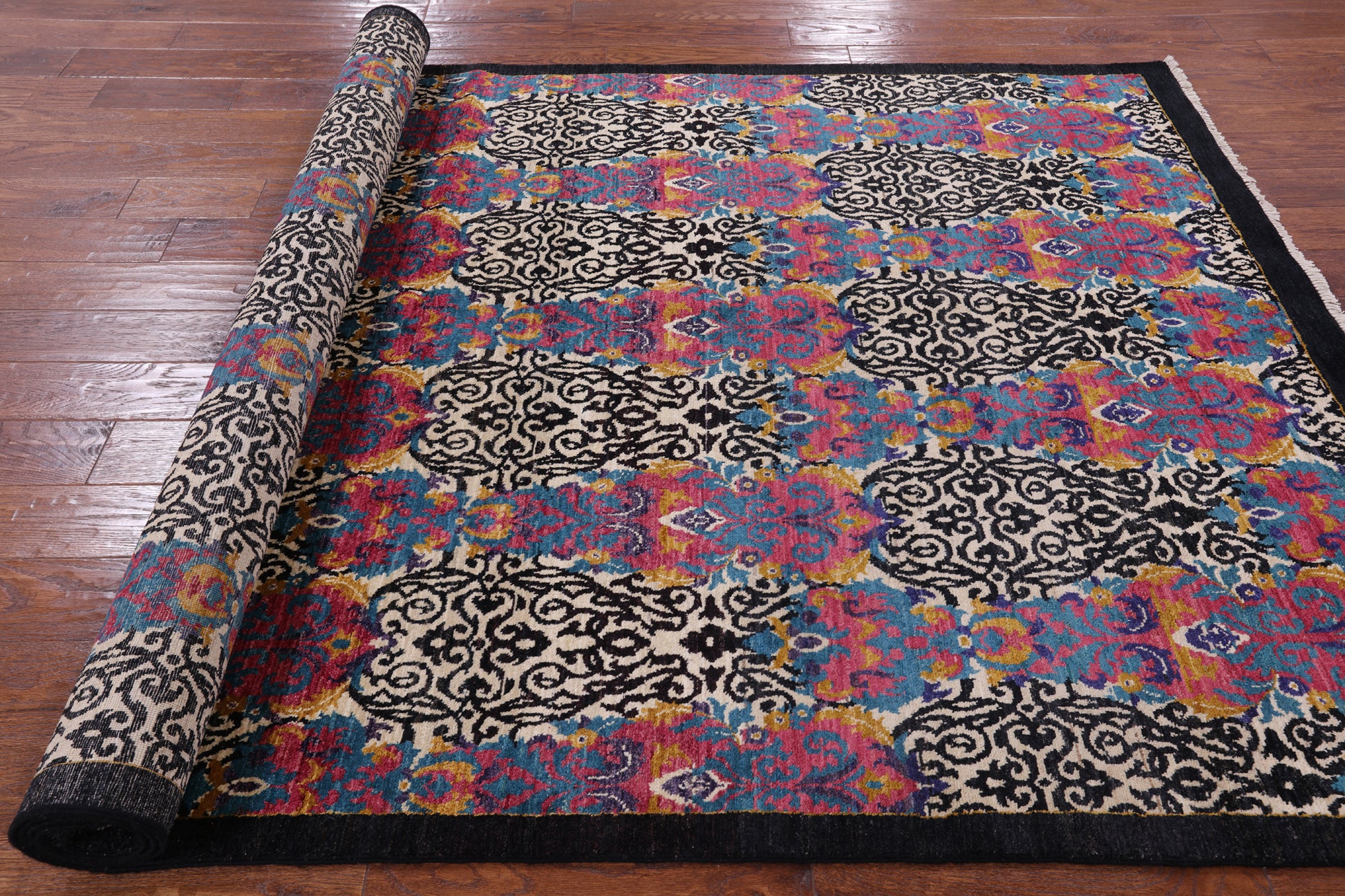 William Morris Hand Knotted Wool Rug - 5' 8" X 9' 5" - Golden Nile