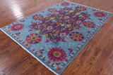William Morris Hand Knotted Wool Rug - 6' 0" X 8' 3" - Golden Nile