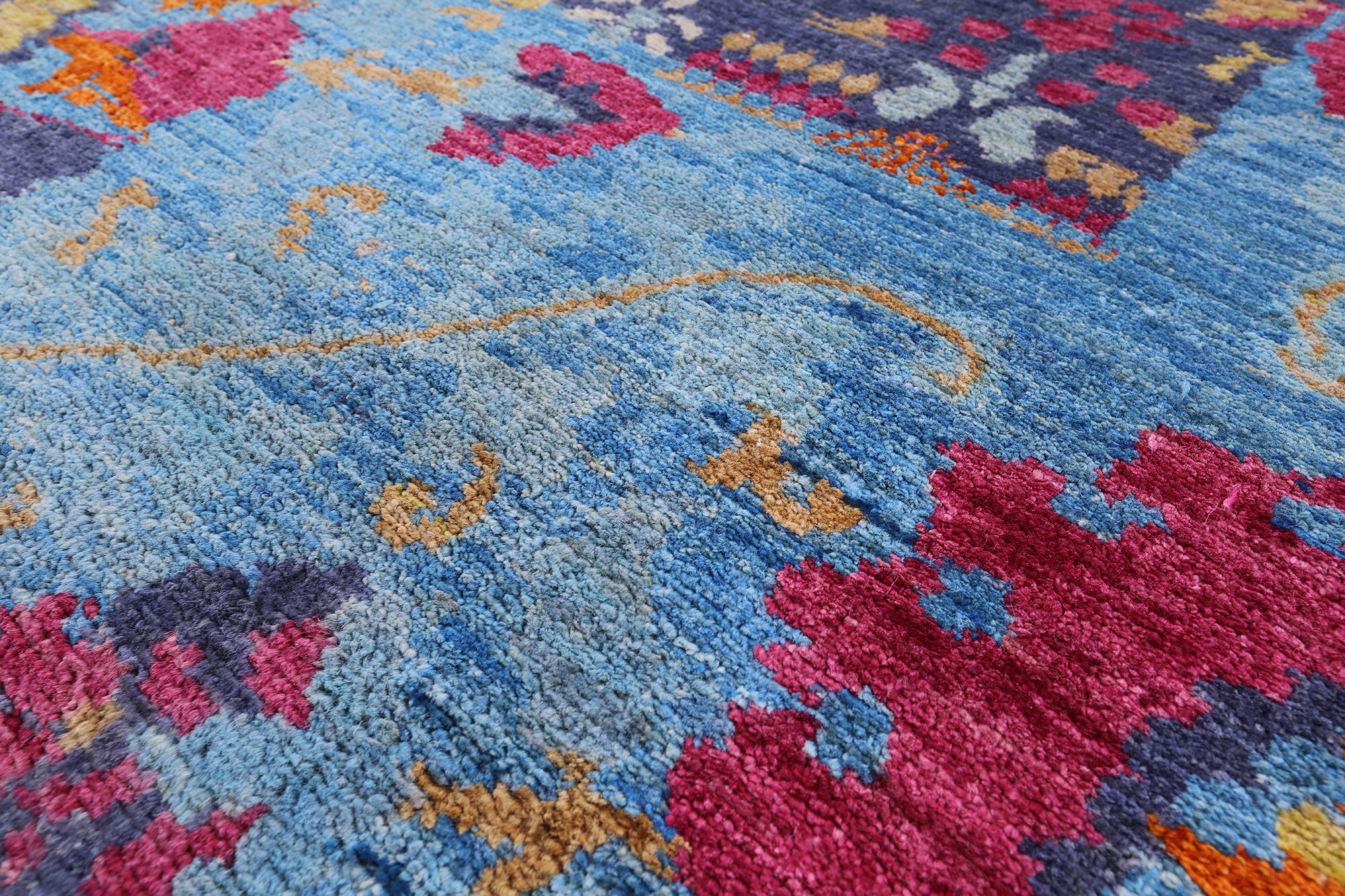 William Morris Hand Knotted Wool Rug - 6' 0" X 8' 3" - Golden Nile