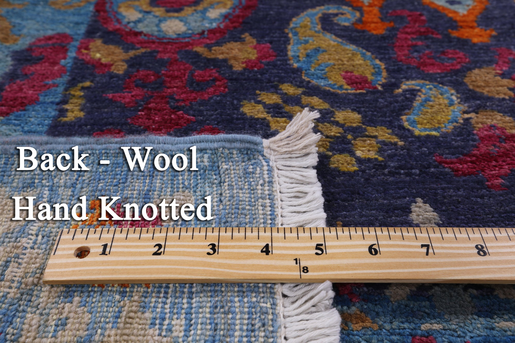 William Morris Hand Knotted Wool Rug - 6' 0" X 8' 3" - Golden Nile