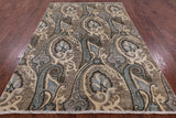 William Morris Hand Knotted Wool Rug - 6' 0" X 9' 0" - Golden Nile