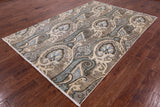 William Morris Hand Knotted Wool Rug - 6' 0" X 9' 0" - Golden Nile