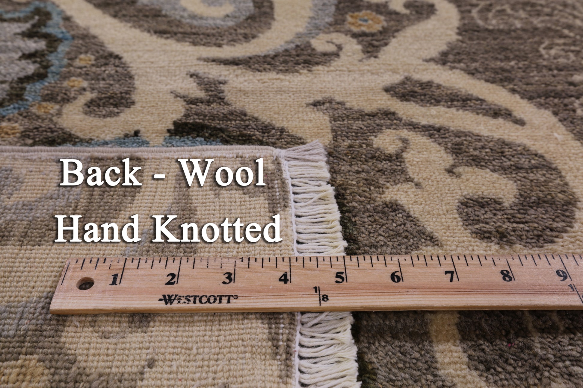 William Morris Hand Knotted Wool Rug - 6' 0" X 9' 0" - Golden Nile