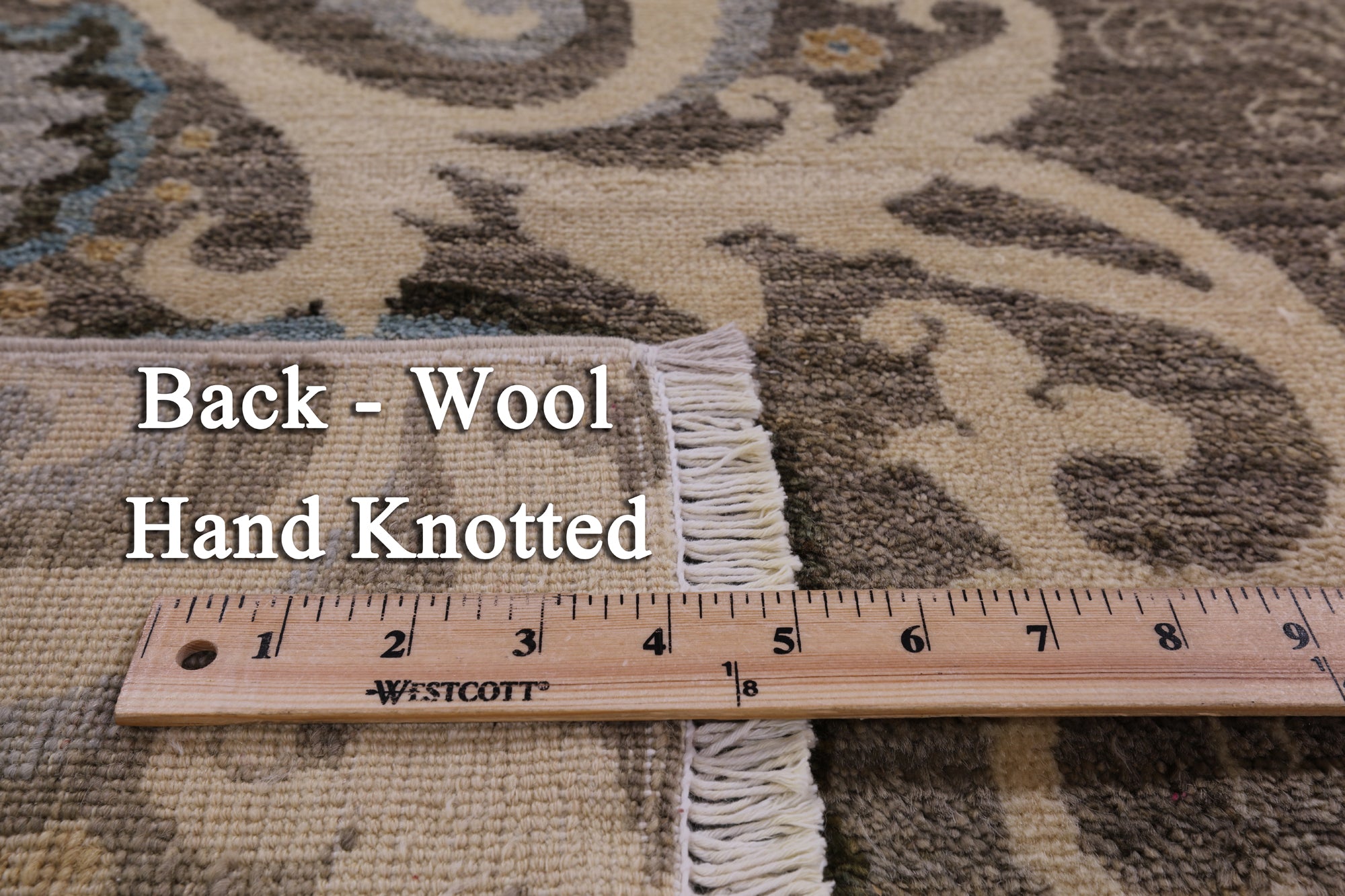 William Morris Hand Knotted Wool Rug - 6' 0" X 9' 0" - Golden Nile