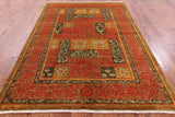 William Morris Handmade Wool Rug - 6' 2" X 8' 8" - Golden Nile