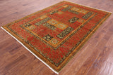 William Morris Handmade Wool Rug - 6' 2" X 8' 8" - Golden Nile