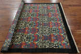 6' Square Hand Knotted Wool William Morris Oriental Rug - Golden Nile