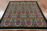 6' Square Hand Knotted Wool William Morris Oriental Rug - Golden Nile