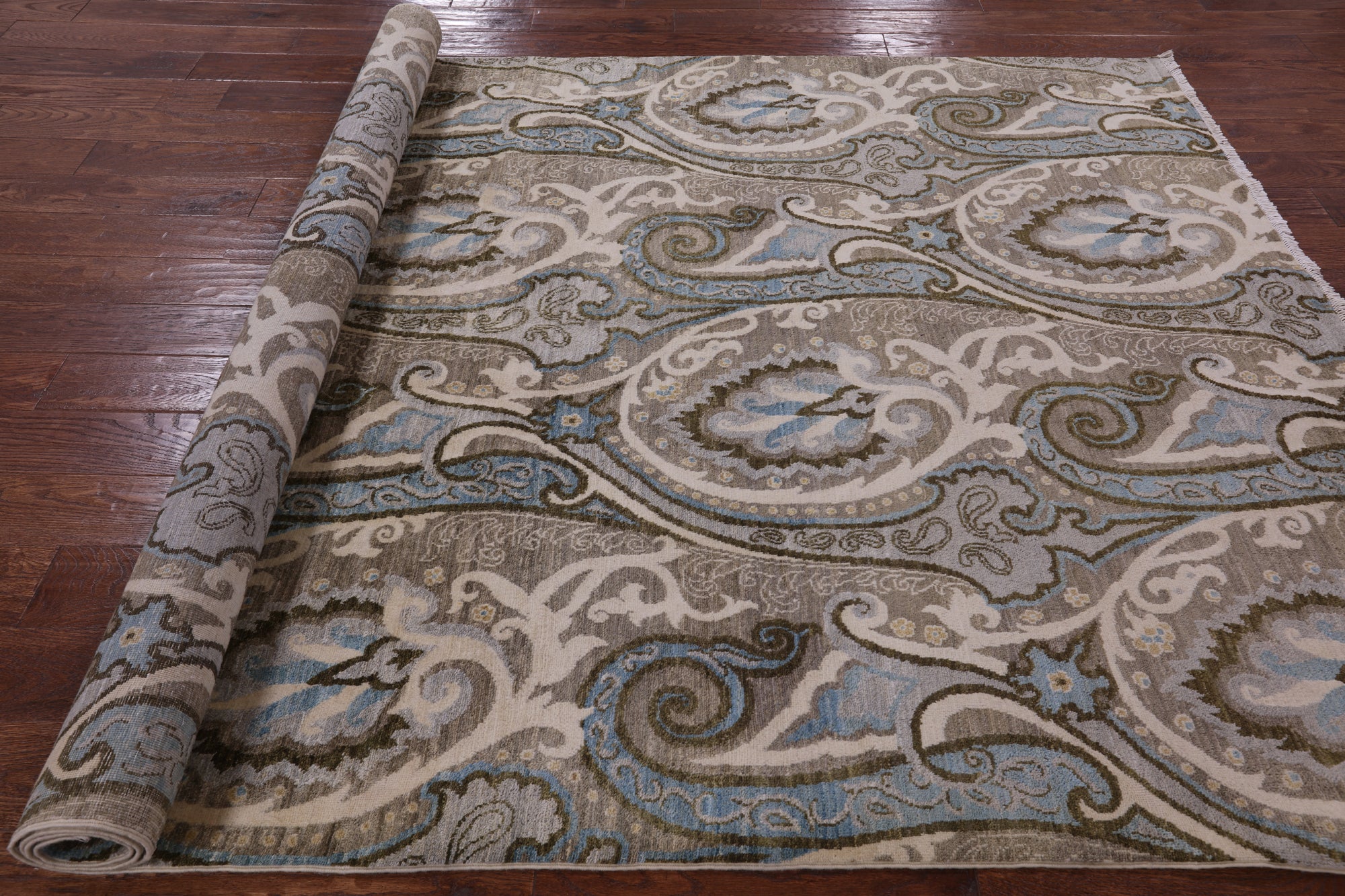 William Morris Handmade Wool Rug - 6' 0" X 9' 3" - Golden Nile