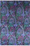 William Morris Hand Knotted Wool Rug - 6' 0" X 9' 0'' - Golden Nile