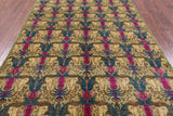 Green William Morris Handmade Wool Area Rug - 6' 0" X 8' 7" - Golden Nile