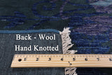 Green William Morris Handmade Wool Rug - 5' 9" X 8' 6" - Golden Nile
