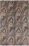 William Morris Hand Knotted Wool Rug - 6' 1" X 9' 4" - Golden Nile