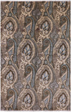 William Morris Hand Knotted Wool Rug - 6' 1" X 9' 4" - Golden Nile