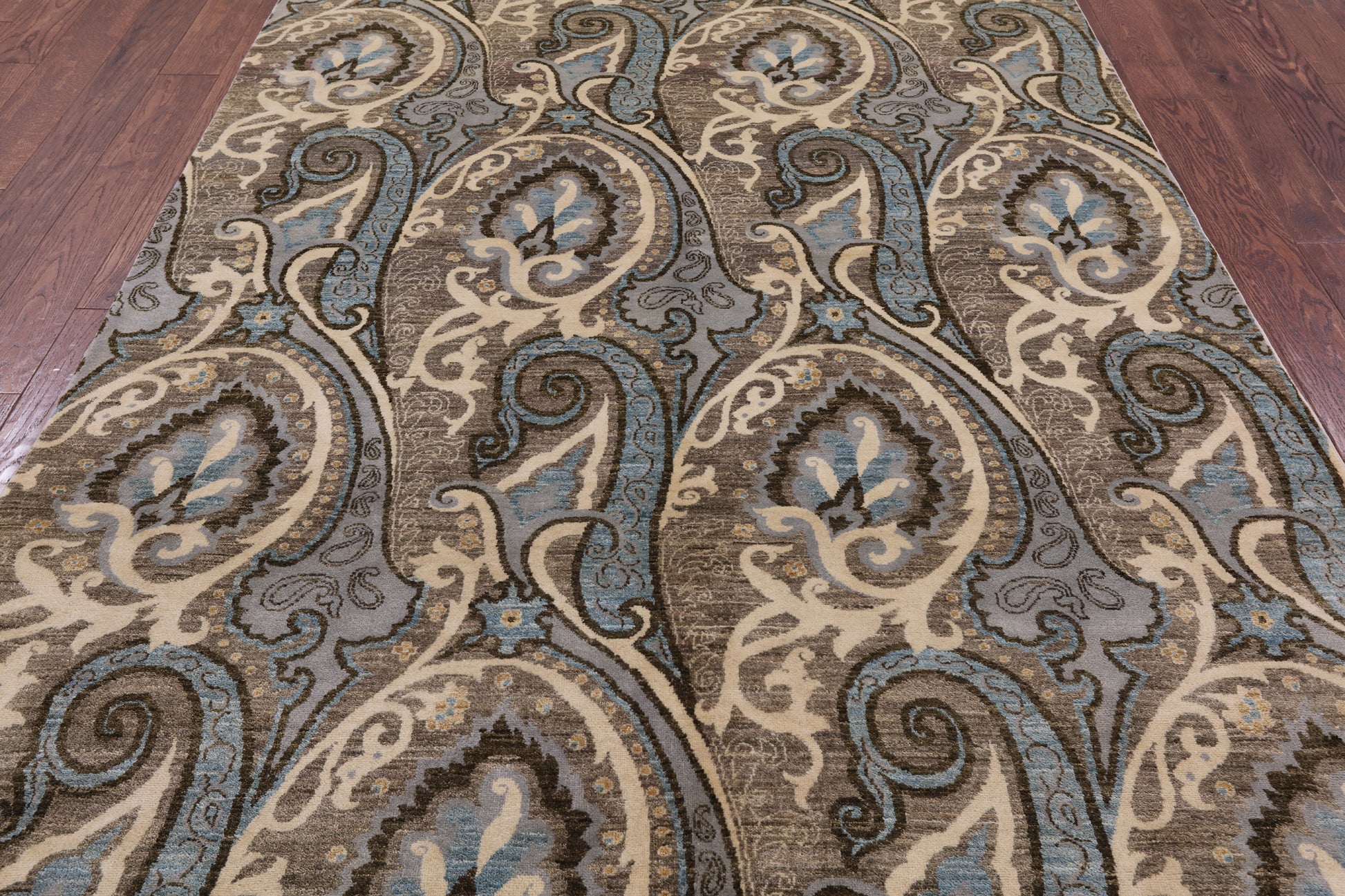 William Morris Hand Knotted Wool Rug - 6' 1" X 9' 4" - Golden Nile