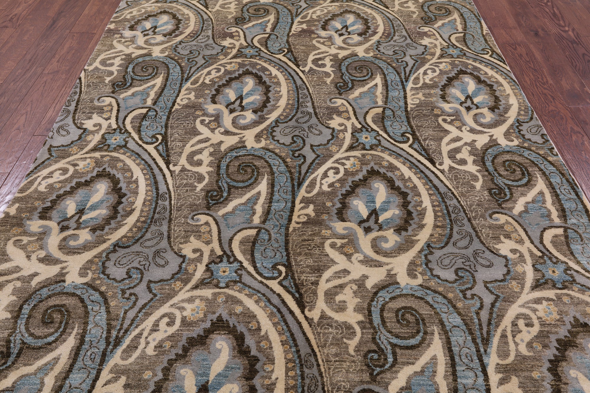 William Morris Hand Knotted Wool Rug - 6' 1" X 9' 4" - Golden Nile