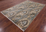 William Morris Hand Knotted Wool Rug - 6' 1" X 9' 4" - Golden Nile