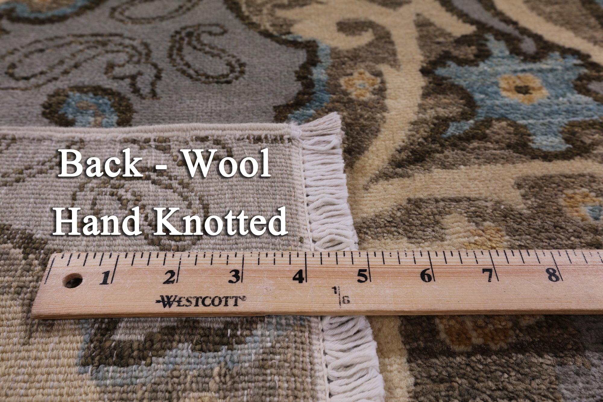 William Morris Hand Knotted Wool Rug - 6' 1" X 9' 4" - Golden Nile