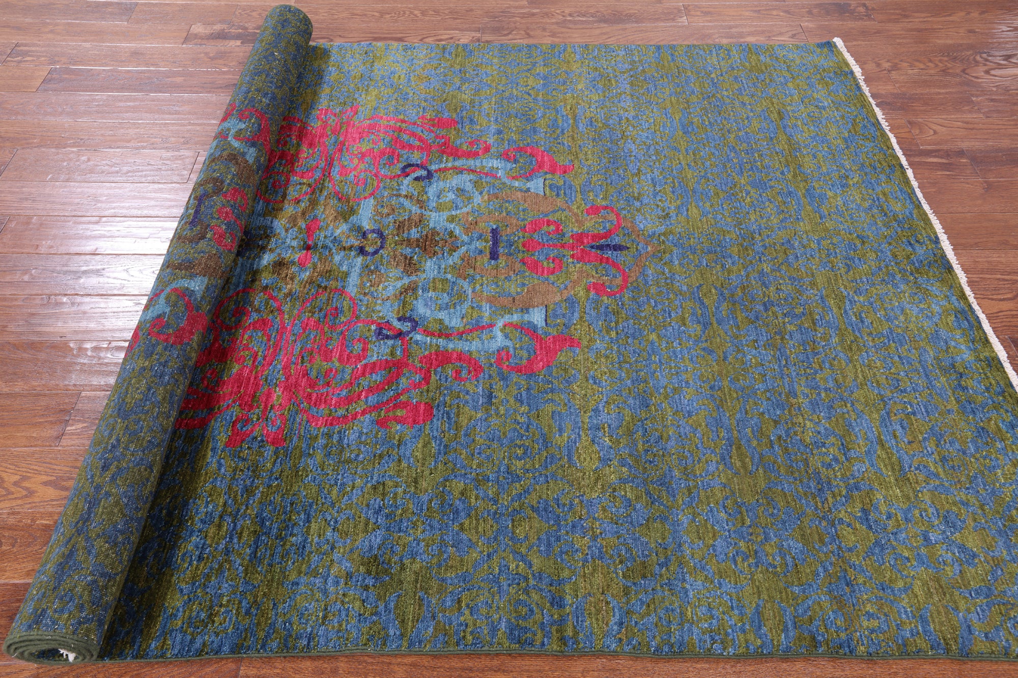 William Morris Handmade Wool Rug - 5' 11" X 9' 0" - Golden Nile