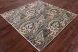 Square William Morris Hand Knotted Wool Rug - 6' 1" X 6' 3" - Golden Nile