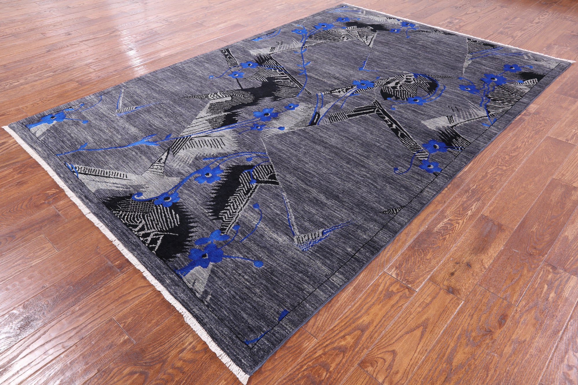 William Morris Handmade Wool Rug - 6' 0" X 9' 0" - Golden Nile