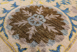 Ivory William Morris Hand Knotted Wool Rug - 6' 3" X 8' 5" - Golden Nile
